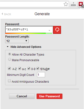 last pass password generator