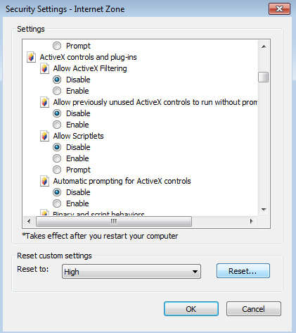 3.Security Settings