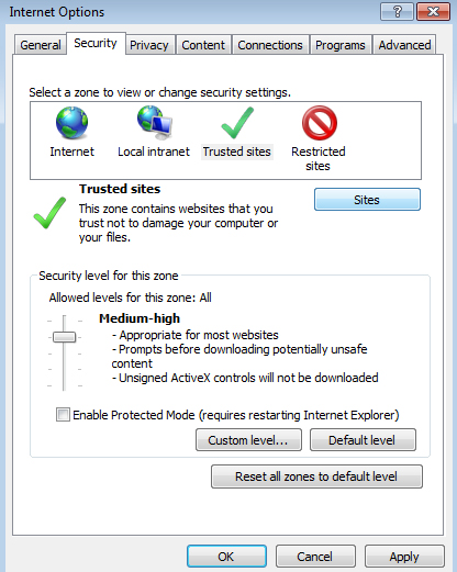 4.Security Trusted sites