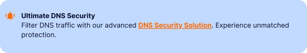 DNS filtering solution