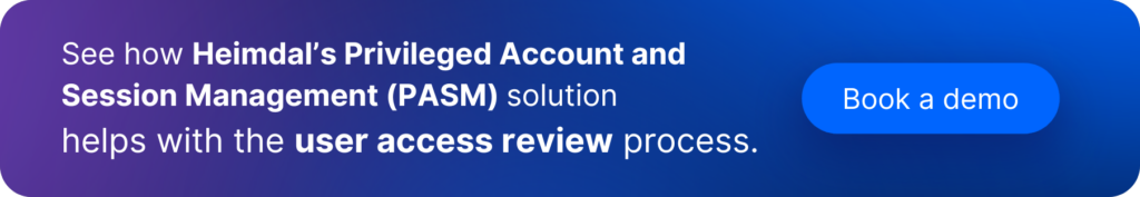 enforce user access review - book a demo call to action button