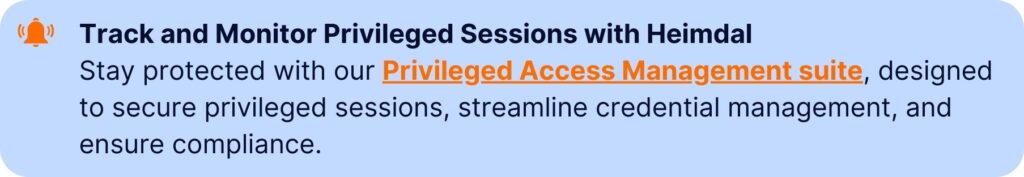 track and monitor privileged sessions call to action button