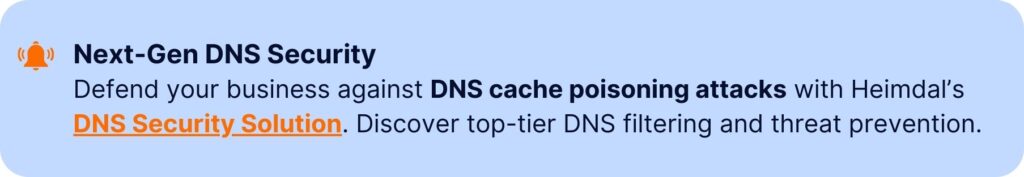 prevent dns cache poisoning