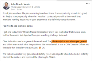 Job Scams Report – 2,670 Social Media Posts Reveal Scammers’ Top Tactics