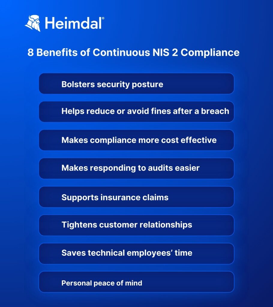 8 benefits of continuous NIS2 compliance