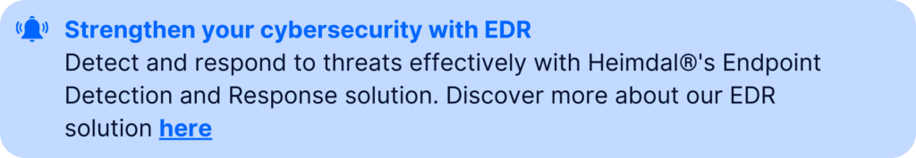 Use EDR for threat hunting - Call to action button