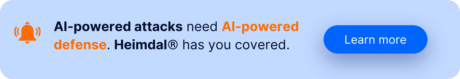 CTA button - AI-powered defense