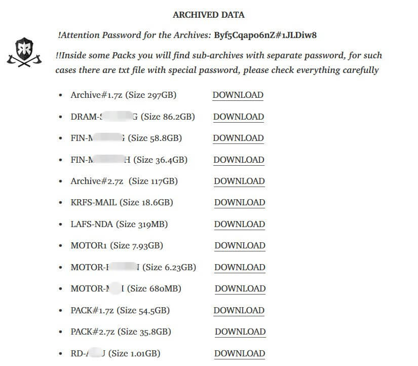 ADATA file leak after Ragnar Locker ransomware attack