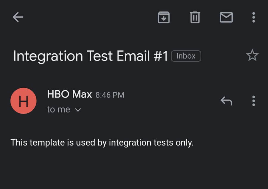 HBO MAX Email 