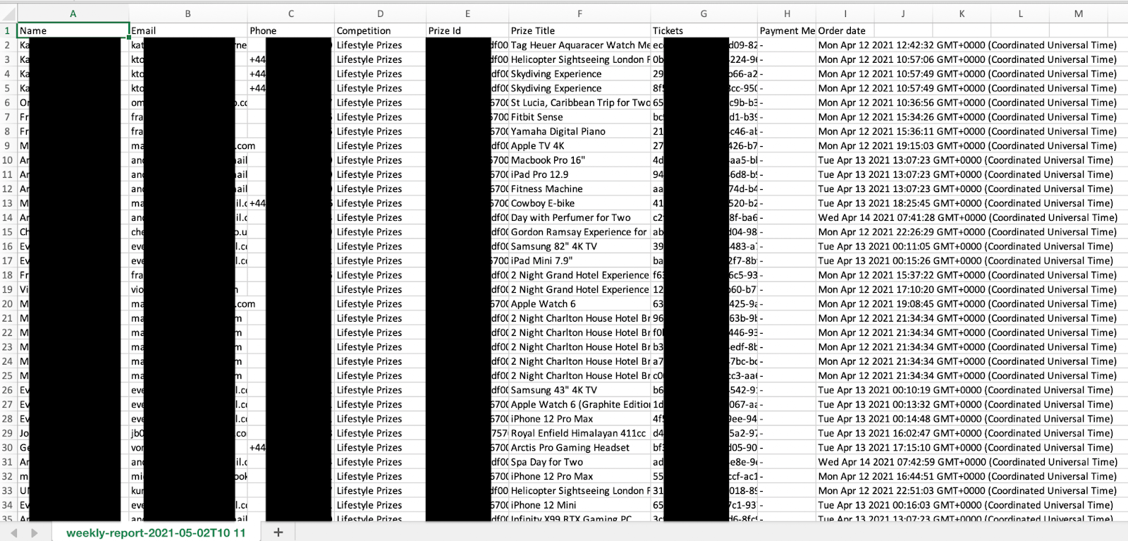 EventBuilder Data Exposure file example