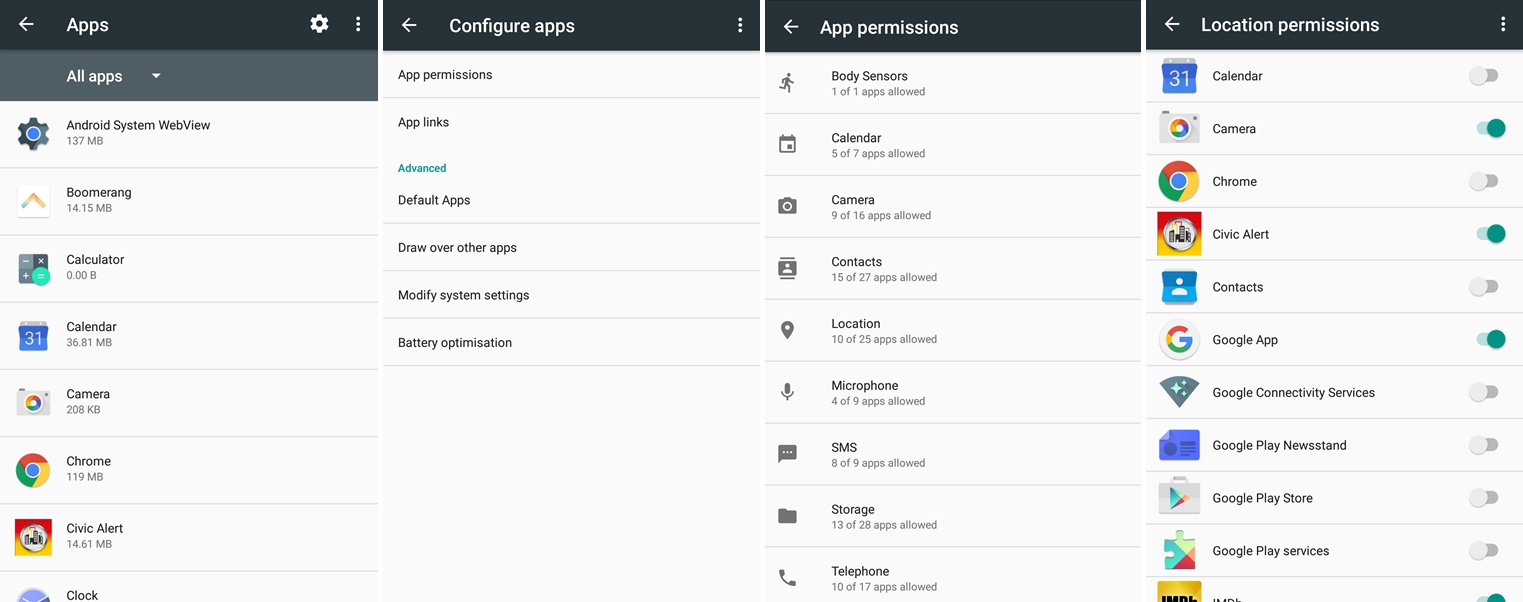 How to check apps permissions screenshot 2 (Nexus)