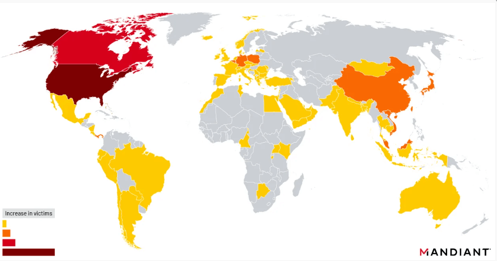 world map, barracuda zero day victims