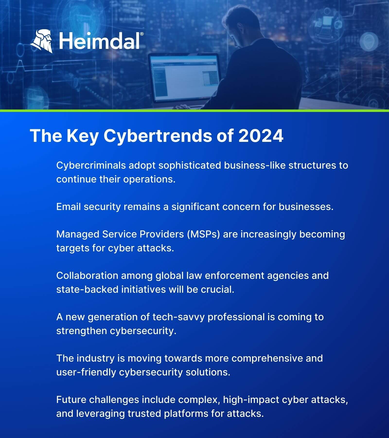 list containing cybersecurity trends in 2024 as predicted by an industry expert