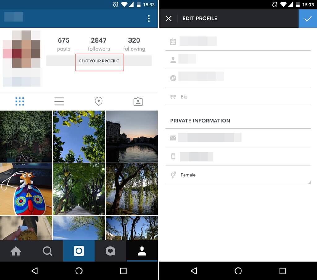 instagram security how to edit your profile information 1 - instagram general explanations and updates