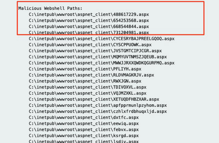 LockFile ransomware web shells print screen