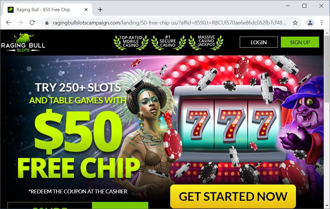 Online Casino site with affiliate ID in the URL