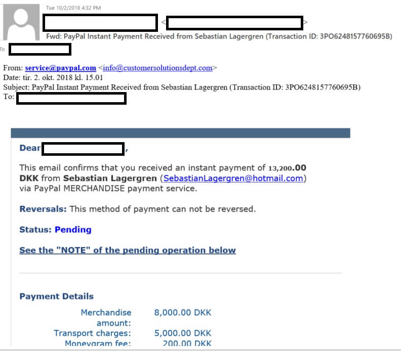 Nigerian Prince Email Fraud 1424