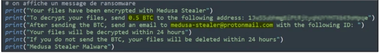 Ransom Message Medusa