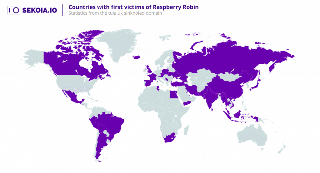 Raspberry Robin infection Map