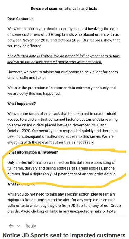 10 Million JD Sports Customers Had Their Data Exposed in a Data Breach