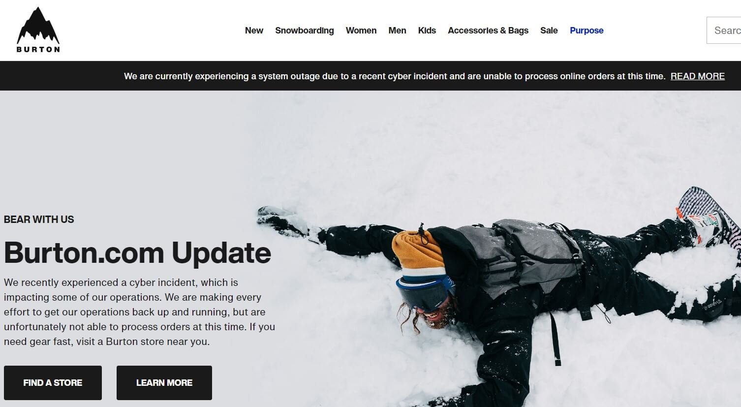 Burton Snowboards’ Online Orders Canceled Due to a Cyberattack