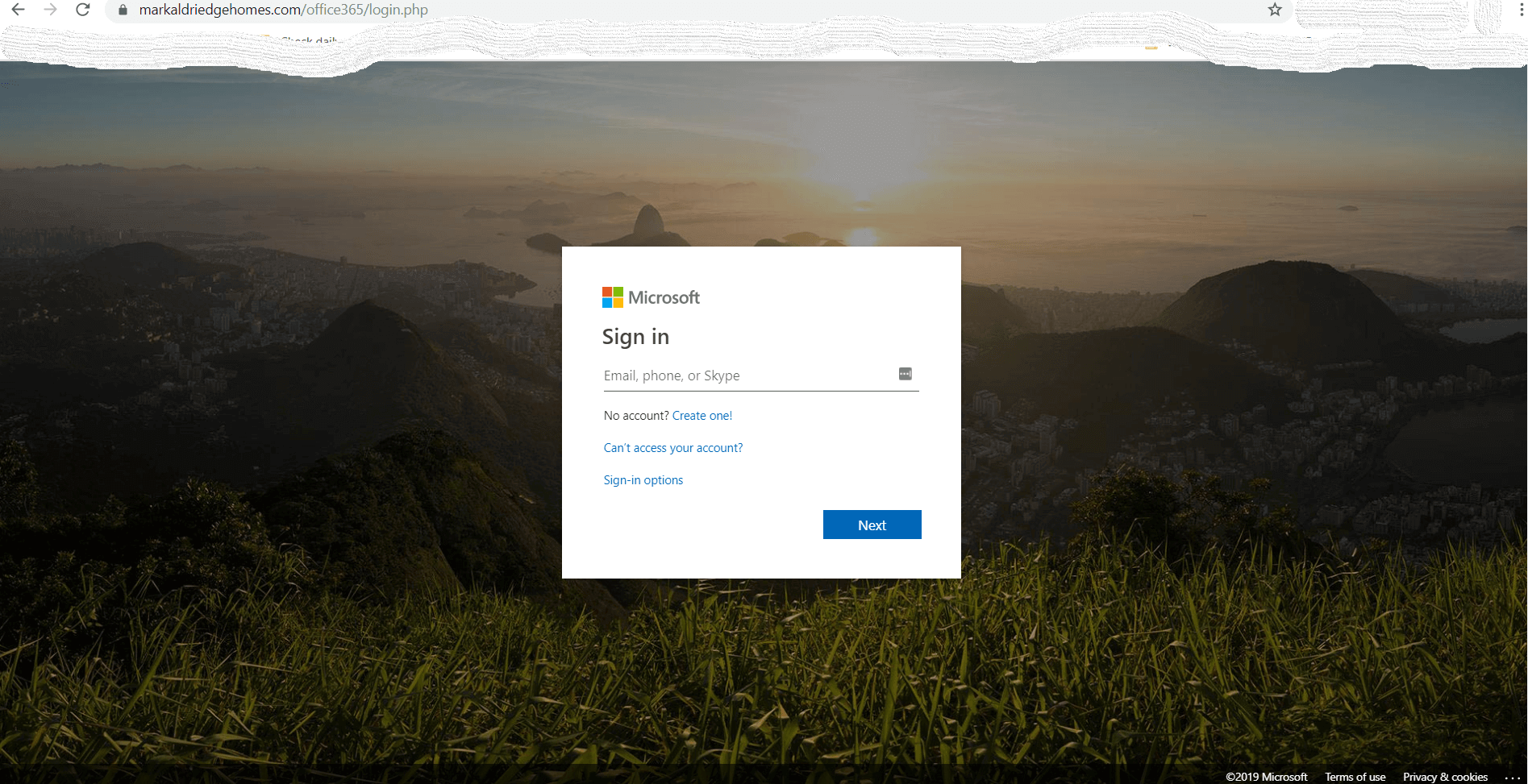 microsoft onedrive phishing attempt