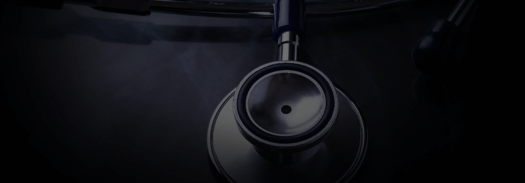 stethoscope on dark background