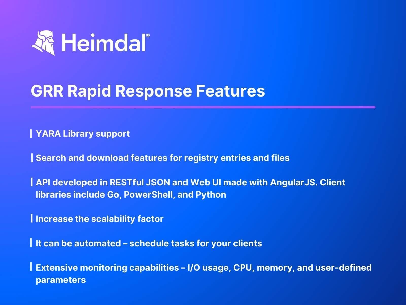 GRR Rapid Response Features