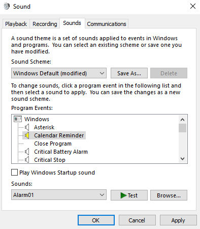 windows sounds make custom