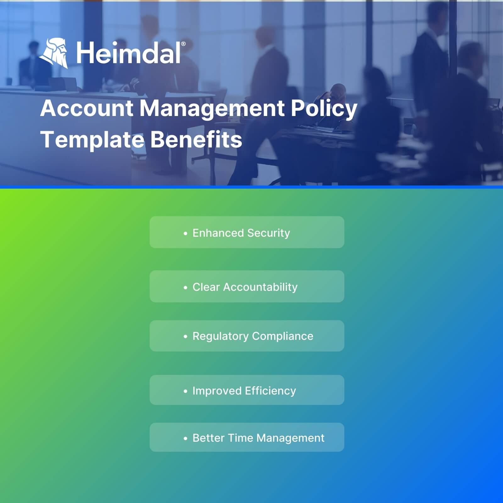 account management policy template benefits