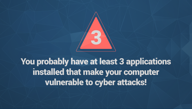 at least 3 applications you use are making your vulnerable to cyber attacks heimdal security