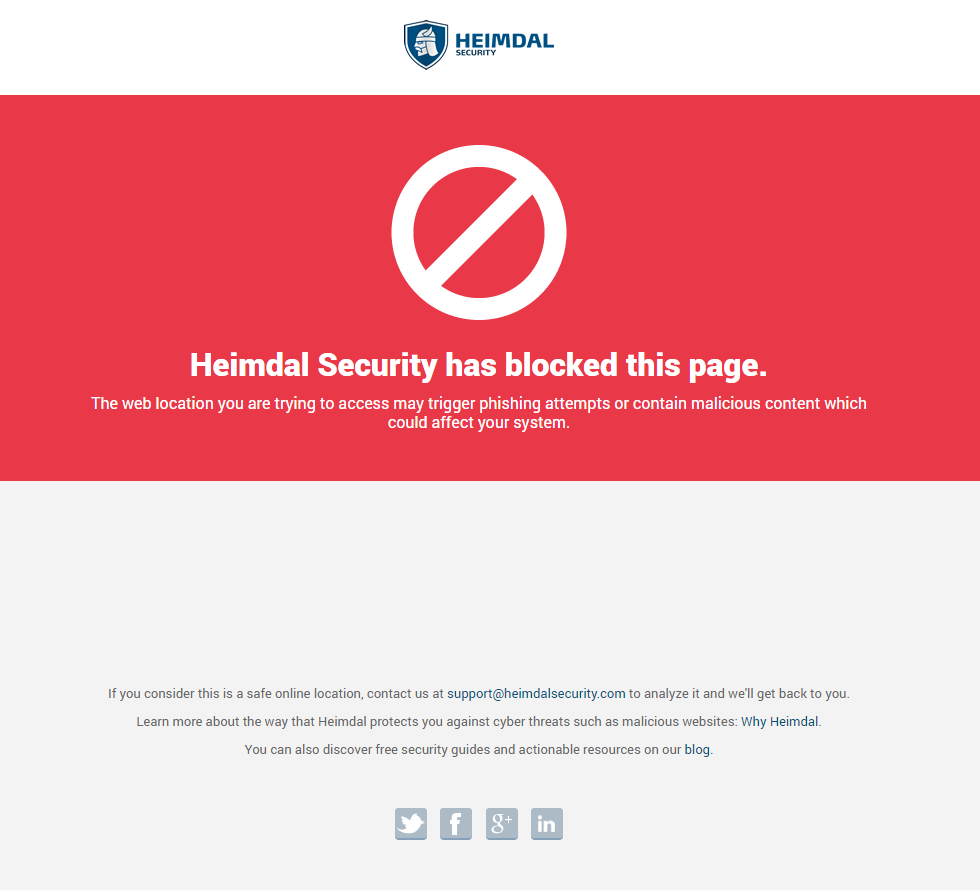 blocked by heimdal security