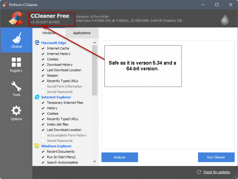 check for ccleaner malware