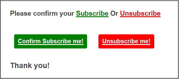 confirmation unsubscribe spam emails