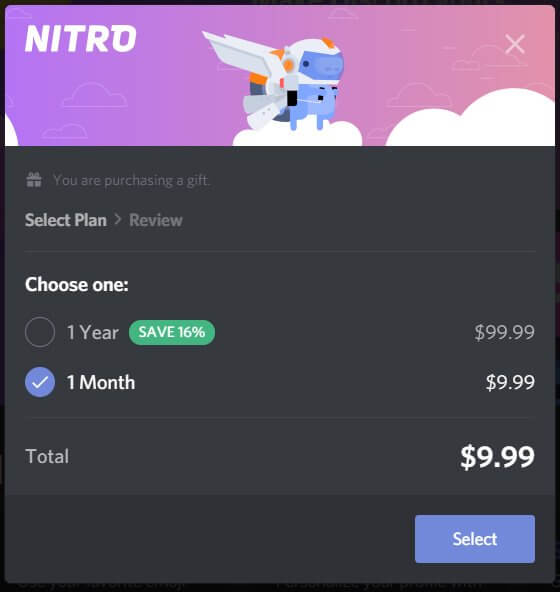  Discord Nitro 1-Month Subscription Gift Card [Digital