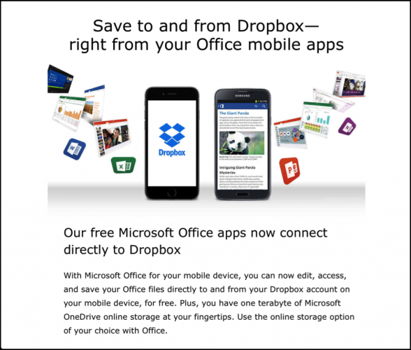 microsoft dropbox sign in