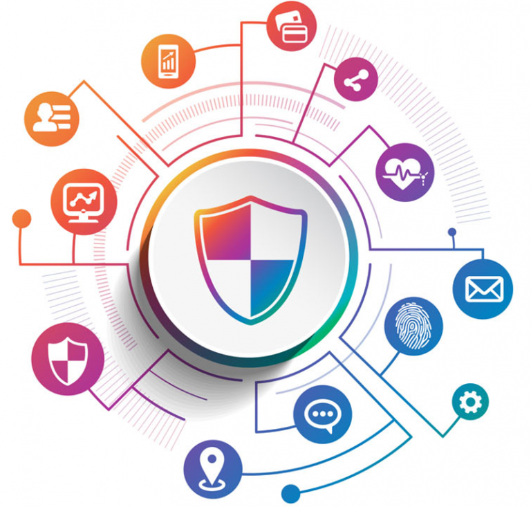 Data protect. Data protection. antivirus protection art.