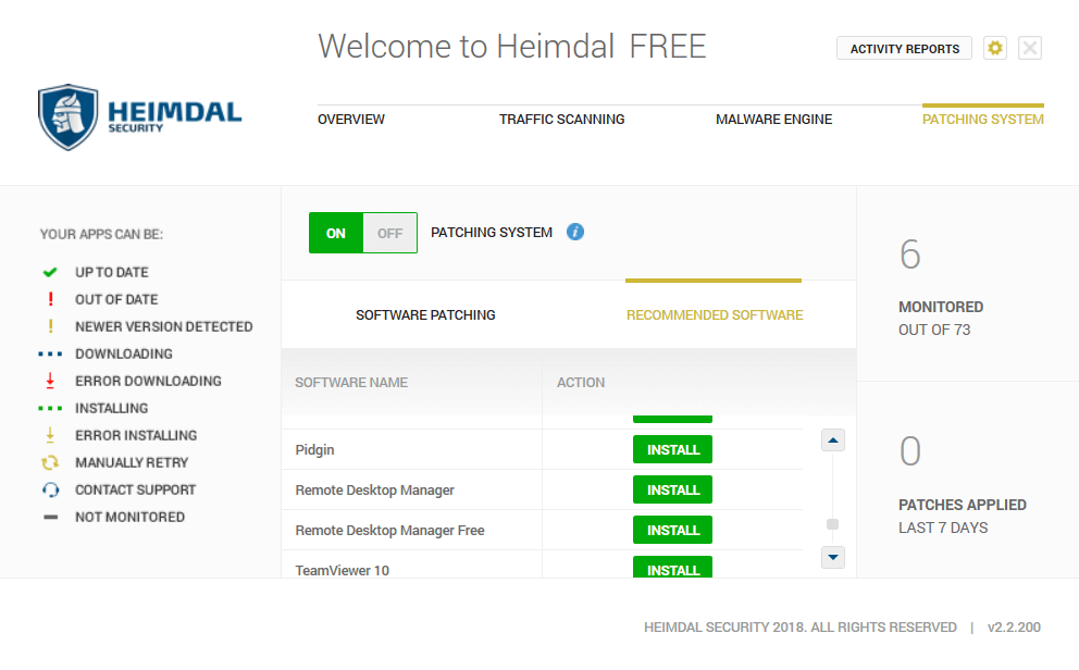 heimdal free automatic patching custom software install
