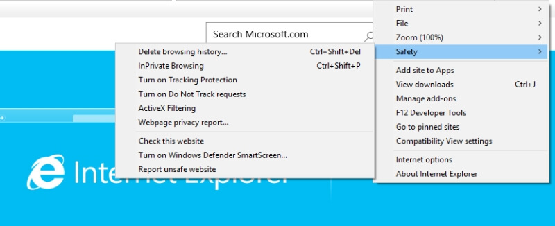 Internet explorer security settings browser security