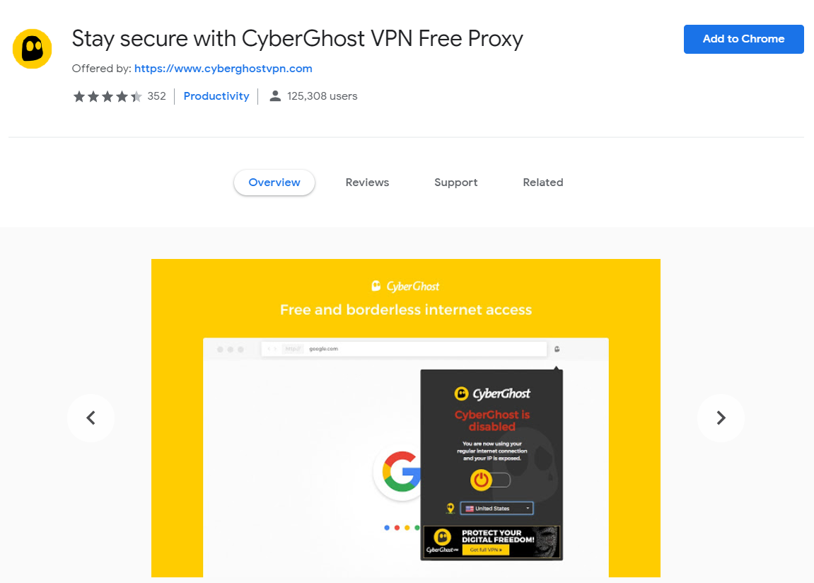 cyberghost chrome vpn