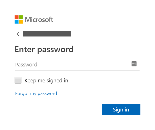 Microsoft forgot my password