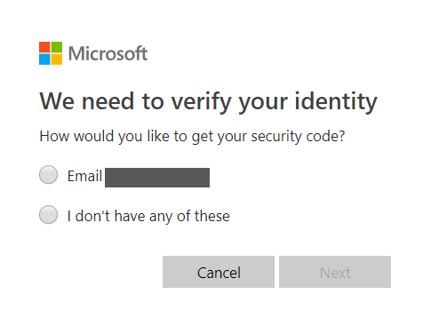 Microsoft verify identity