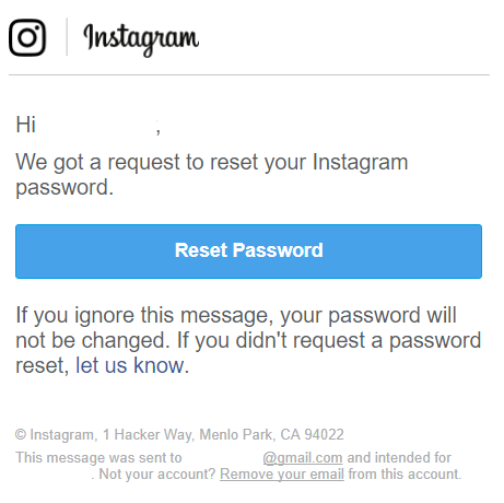 instagram suspicious login attempt no access to email