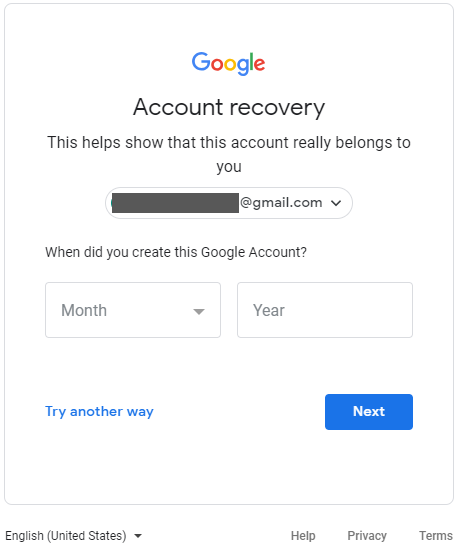 Google account creation date