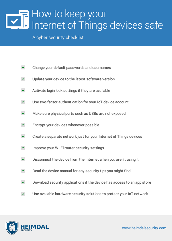 iot security checklist