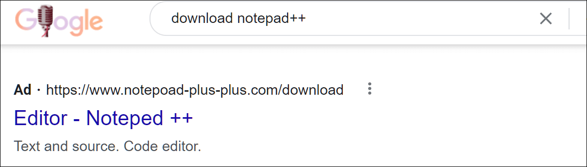 malicious downloader notepad++