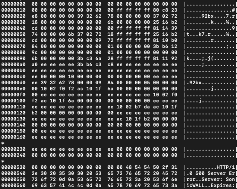 SonicWall mem-dump