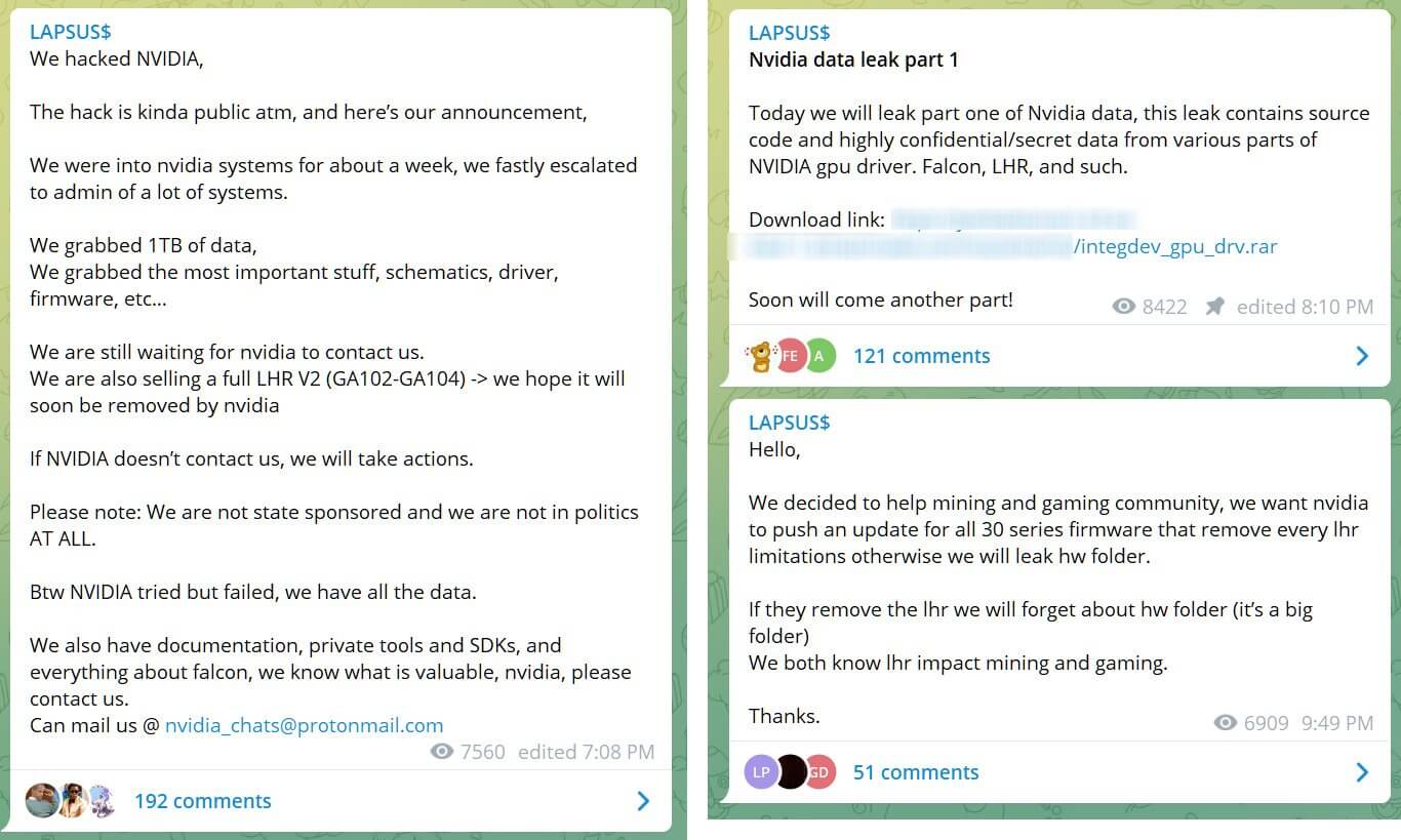 nvidia-telegram data breach