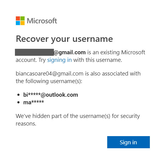 account microsoft reset protection