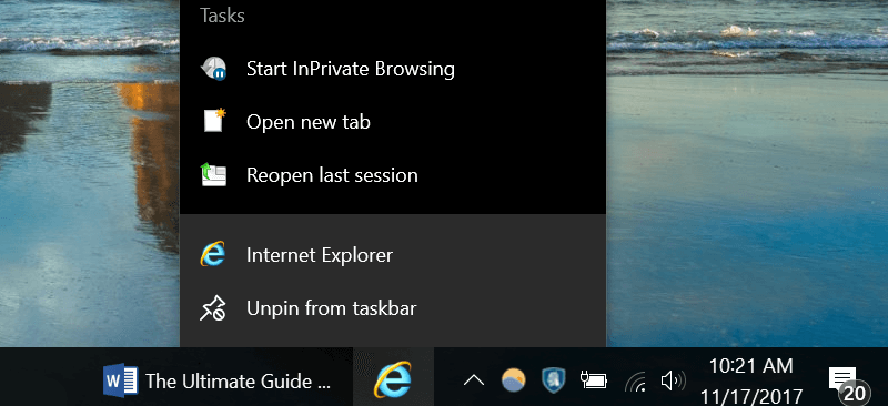 internet explorer inprivate browsing